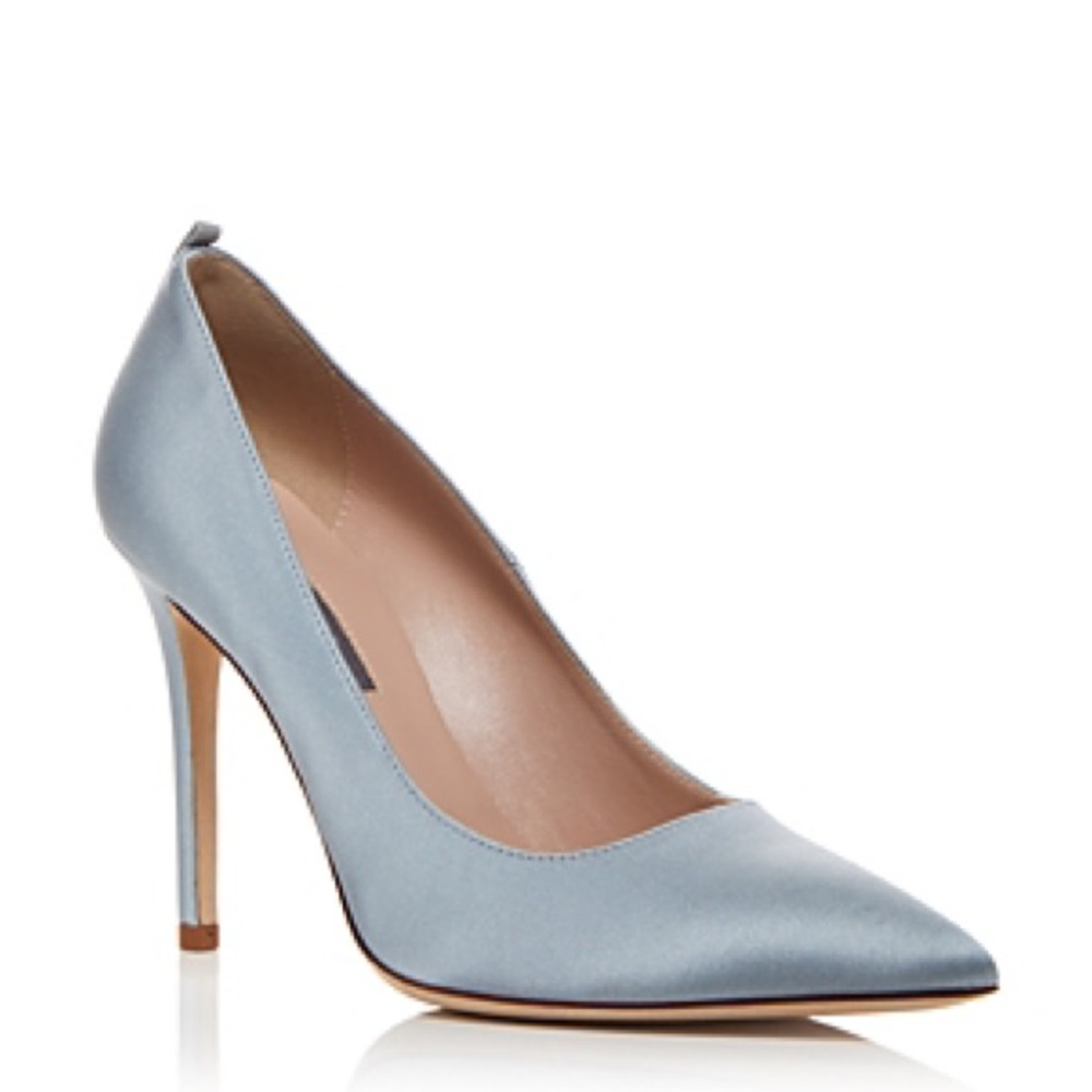 SJP Fawn heels light blue satin sizes 39 and 40